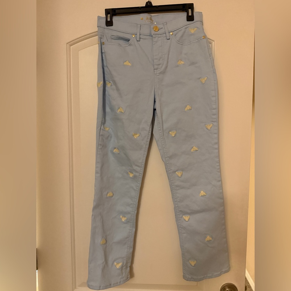 Lilly Pulitzer 27" Annet High Rise Crop Flare Jean in Bluette